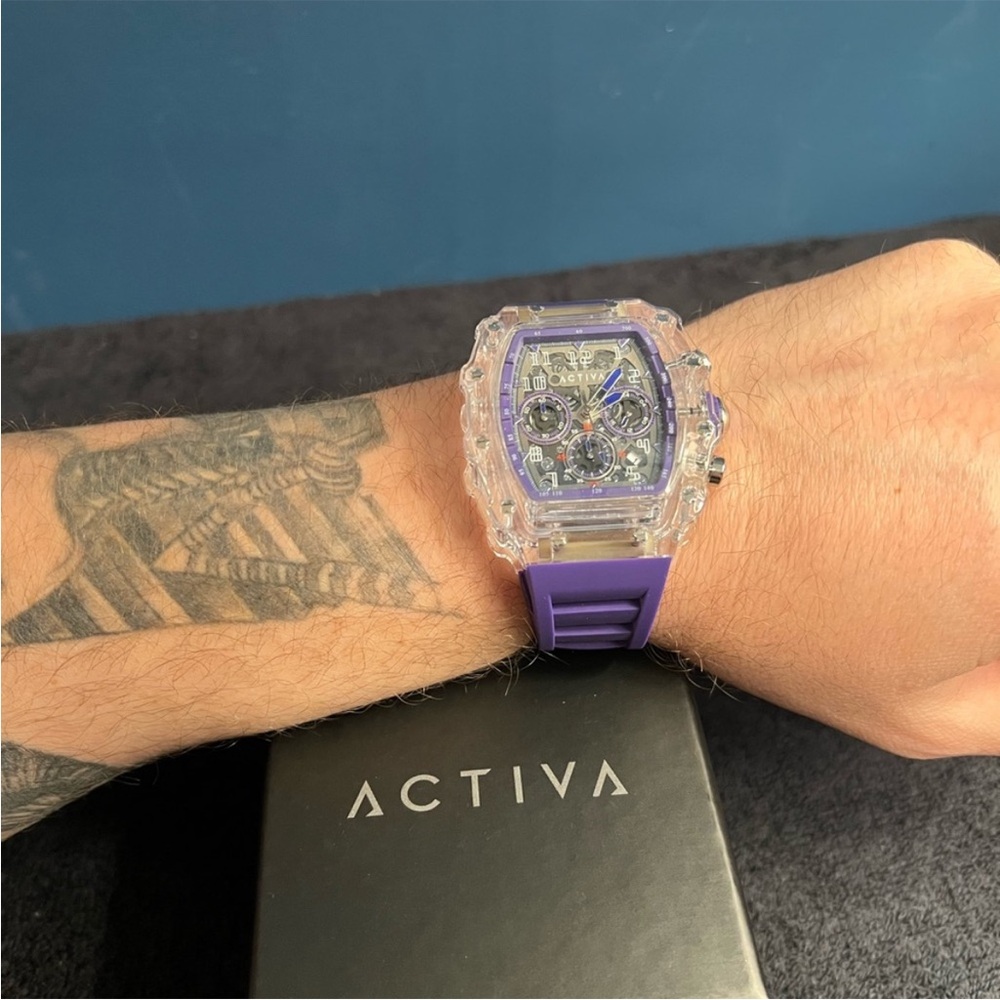 Rare Activa X Invicta Purple and Black Women's Watch new in box - Picture 8 of 10